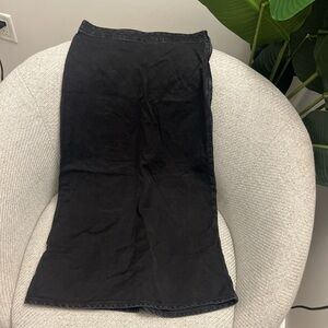 Zara Black Jean Maxi Skirt